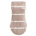 thumbnail image 6 of BYOIMUD Women's Tunic Tank Tops Sleeveless Crewneck Daily Loose Vest with Chest Pockets and Round Hem Striped Print Cute Summer Blouse for Teen Womens Plus Size Tops Khaki XXXL, 6 of 6