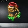 thumbnail image 2 of Glowneon Bulldog Ride On Skateboard Neon Sign, French Bulldog LED Sign, Skate Club Decor, 2 of 4