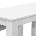 thumbnail image 5 of Charmma Dining Table and Benches 3 Pieces Chipboard White, 5 of 7
