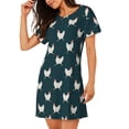 thumbnail image 2 of Kdxio Chemise de Nuit Amusante Imprimé Poulet pour Femmes Manches Courtes Chemise de Nuit Décontractée Imprimée Robe de Nuit Ample Confortable Pyjama, 2 of 6