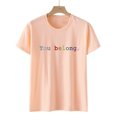 thumbnail image 2 of Blusa informal de manga corta con estampado de cuello redondo para mujer Fridja  ghk2640, 2 of 3