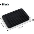 thumbnail image 6 of Self Draining Soap Dishes, 4 Pcs Silicone Waterfall Drainer Soap Holder for Bathroom, Extend Soap Life Keep Dry Clean & Easy Cleaning (Black & Grey), 6 of 8