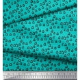 thumbnail image 2 of Soimoi Green Rayon Fabric Triangle Geometric Printed Fabric 1 Yard 56 Inch Wide, 2 of 3