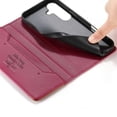 thumbnail image 4 of Dierfeng Leather For Samsung Galaxy S26+ 5G Wallet Case with RFID Blocking, Wallet for Women Men Card Holder Magnetic Clasp Kickstand Folio Case,Red,For Galaxy S26+ (5G), 4 of 8
