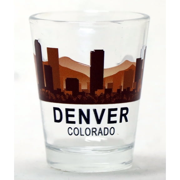 Denver Colorado Sunset Skyline Shot Glass