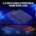 thumbnail image 3 of 2.5 inch SATA External Hard Drive Case Portable USB 3.0 Hard Drive Enclosure Tool-Free High-Speed Transmission HDD Case, 3 of 8