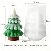 2PCS 3D Christmas Tree Silicone Candle Molds for Candle Making, Xmas Pine Tree Silicone Soap Molds DIY Cake Decorating Candle Making Supplies Christmas Home Decoration