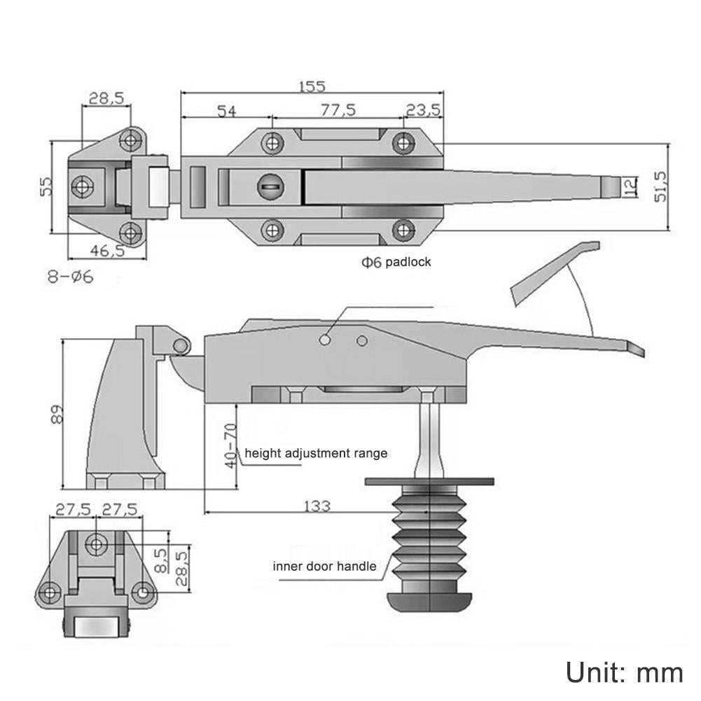 Cold Store Storage Freezer Handle Oven Hinge Knob Lock Plant Hardware Industrial Part F8W3 Cam-Lift Pull