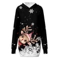 thumbnail image 4 of WILLBEST Sudadera Deportiva para Mujer Sudadera Larga con Capucha, Estilo Casual, con Estampado de Ciervos Navideños, Ideal para Otoño E Invierno Mediana, 4 of 5