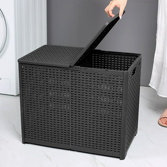 Uutvmp Collapsible Plastic Laundry Baskets, Foldable Laundry Hamper