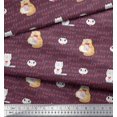 thumbnail image 2 of Soimoi Poly Crepe Fabric Sweet Cat Kids Fabric Prints by Yard 42 Inch Wide, 2 of 3