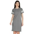thumbnail image 1 of Inkmeso Robe T-Shirt Sportive à Col Rond pour Femmes Manches Courtes Rayées Été Décontracté Tee- TP-2TG, 1 of 8