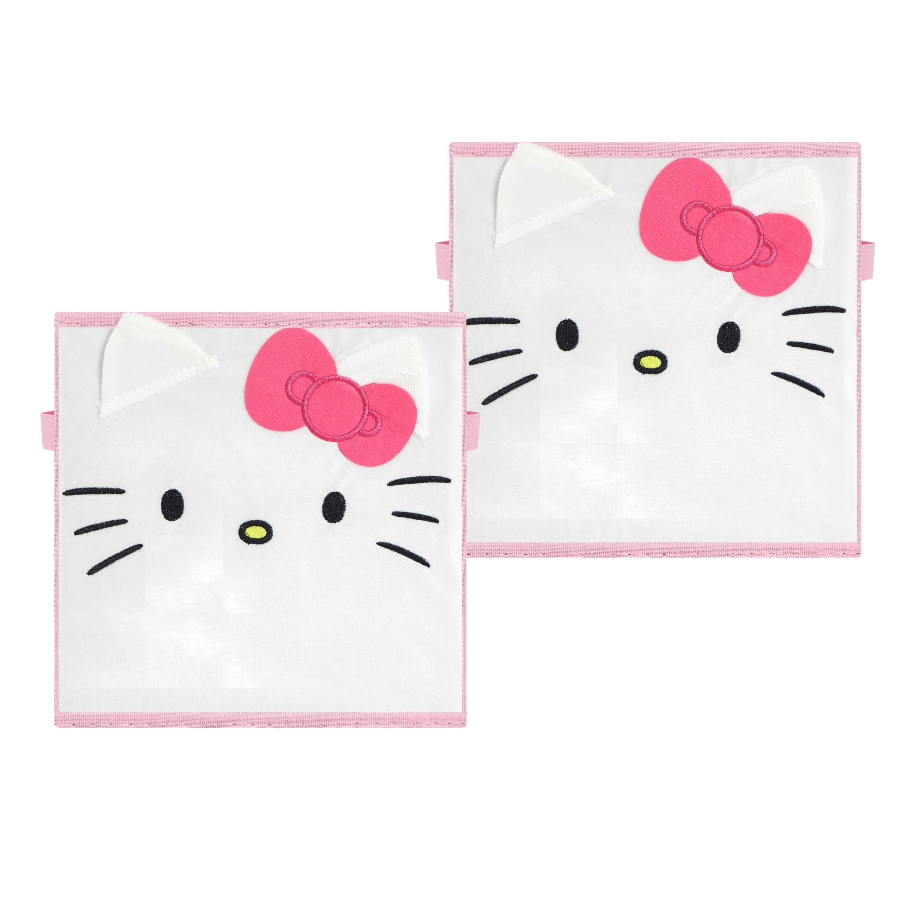 Hello Kitty Kids' Figural Storage Cube, White/Pink, Pack of 2