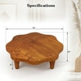 thumbnail image 3 of Gymax 16'' Flower-shaped Riser Board Teak Wood Pedestal Stand Farmhouse Plant Holder, 3 of 10