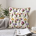 thumbnail image 4 of KLL Tulips Flowers Decorative Throw Pillow Covers Velvet Soft for Couch Sofa Bedroom Living Room Outdoor (No pillow core)- 20"x20", 4 of 5