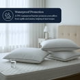 thumbnail image 3 of Delara King Size Organic Pillow Protectors 21x36 Inch, GOTS-Certified Cotton, Waterproof & Breathable, 2-Pack, 3 of 8