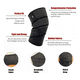 thumbnail image 3 of Vendas Para Elasticas Rodillas Gym Crossfit 1 Par Belug, Negras rallas Blancas, 3 of 5