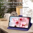 thumbnail image 3 of Designed for Galaxy A14 5G Phone Case Wallet,Women Flip Folio Cover with Credit Card Holders Butterfly Embossed PU Leather Kickstand Wrist Strap Purse Case for Samsung A14 5G 6.6 inch (Purple), 3 of 14