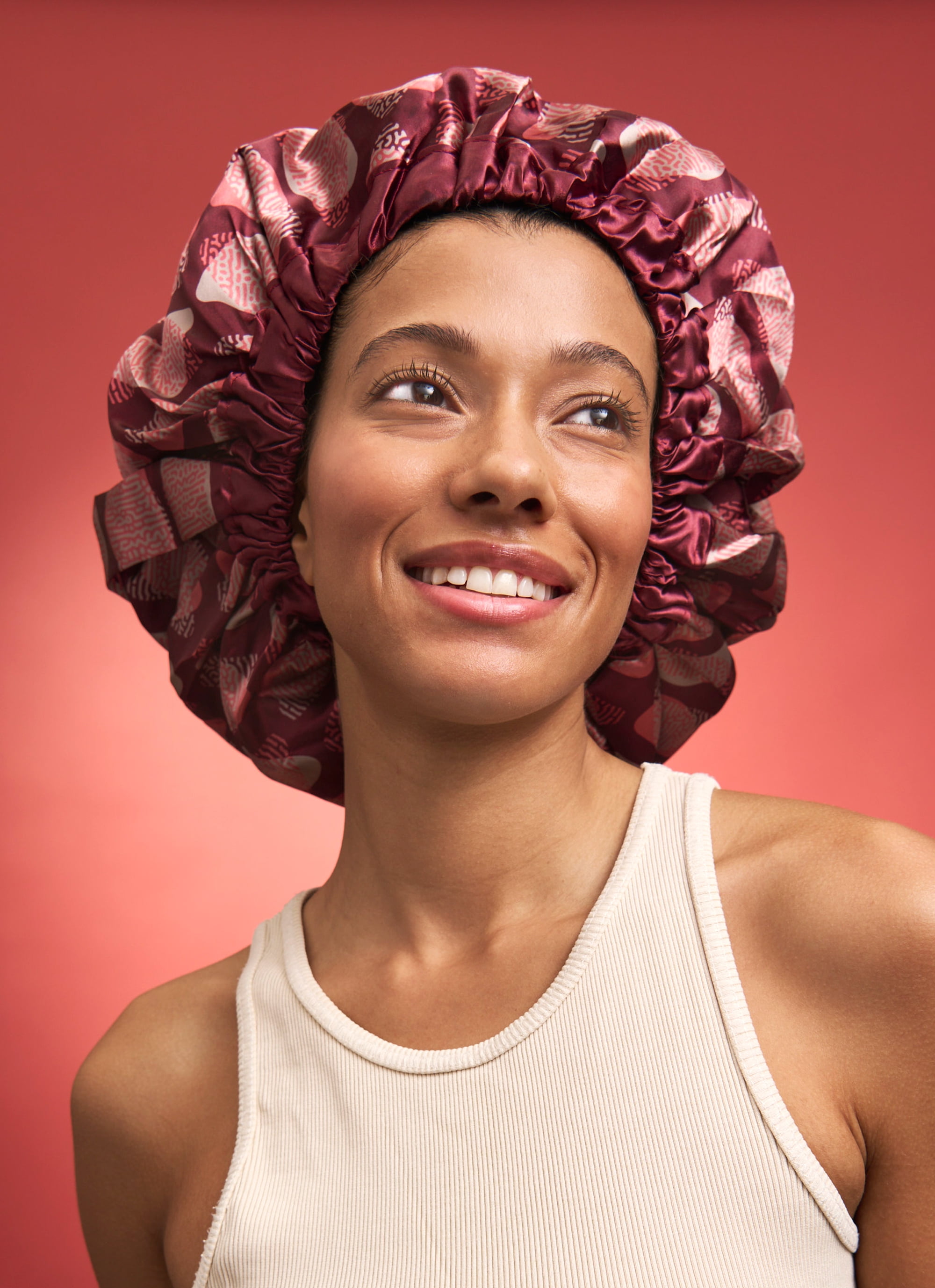 Goody Tru x DomoINK Satin Bonnet, Ultrasoft Large Satin Headwrap