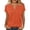 Orange, variant on Rutainlusire Womens Casual Notch V-Neck Button Tops Ladies Breathable Relaxed Fit Plain Color Summer Short Sleeve Tops