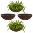 thumbnail image 1 of Sunnydaze Weather-Resistant Polyresin Double-Walled Percival Outdoor Flower Pot Planter - 20.75" - Rust - 4pk, 1 of 10