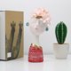 thumbnail image 2 of de cabeza nórdica, lindo diseño de niña, miniadorno, , cara de resina Rojo Zulema Jardinera de cabeza, 2 of 8