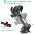 thumbnail image 3 of Soporte para teléfono de coche 3 en 1, soporte para teléfono de coche, parabrisas, salpicadero, ventilación de aire con ventosa, compatible con iPhone 6, 7, 8 X XR XS 11 Pro Max Samsung S9 S10 Plus Smartphone (negro) JM, 3 of 5