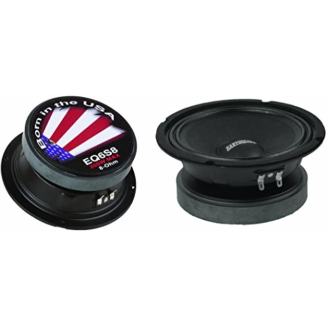 Earthquake Sound PR-EQ6S8 6.5-inch 8-Ohm Cloth Surround Speakers Pair Sealed Basket 200 Watts Max