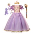 thumbnail image 1 of Vestido de princesa Rapunzel de Disney para niña, disfraz de fiesta de Sofía, disfraz enredado para niños, regalo de cumpleaños, ropa de carnaval para niños 5-6T (etiqueta 130) Gao Jinjia LED, 1 of 2