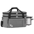 thumbnail image 1 of Golkcurx - Bolsa de cocción lenta de doble capa para ollas ovaladas de 6 a 8 cuartos y modelos Hamilton Beach, con correa ajustable acolchada, compartimento superior con cierre, 1 of 5