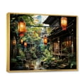 thumbnail image 2 of Designart "Paper Lantern Glow Japanese Festive Atmosphere I" Japanese Floater Framed Wall Art Print, 2 of 7