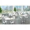 thumbnail image 2 of KFI Studios KOOL Armless Stacking Barstool, White Back, Sky Blue Seat, 2 of 2