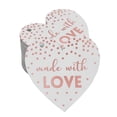 thumbnail image 1 of Inkdotpot Pack Of 100 Real Rose Gold Foil Paper Tags Made With Love Wedding Favor Hang Tags, 1 of 6