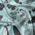 thumbnail image 5 of Ambesonne Palm Leaf Valance Pack of 2, Hawaiian Tropical, 42"X18", Aqua Black White, 5 of 5
