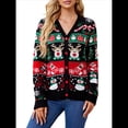 thumbnail image 1 of Suéteres Navideños para Mujer, Lindos, Peludos y Divertidos, para Fiestas Navideñas de Invierno, Suéter Informal de Punto Negro L, 1 of 10