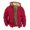 Wine, variant on Men's Solid Color Fleece Lined Thickened Jacket with Zipper Hood - Casual Big Size Coat for Winter Wear, Snow Outings, and Holiday Gifts, Ideal for Daily Use,Black,L