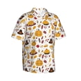 thumbnail image 2 of Daiia Thanksgiving Hawaiian Shirt for Men Gentle Cotton Regular Short Sleeve Casual-Small, 2 of 9