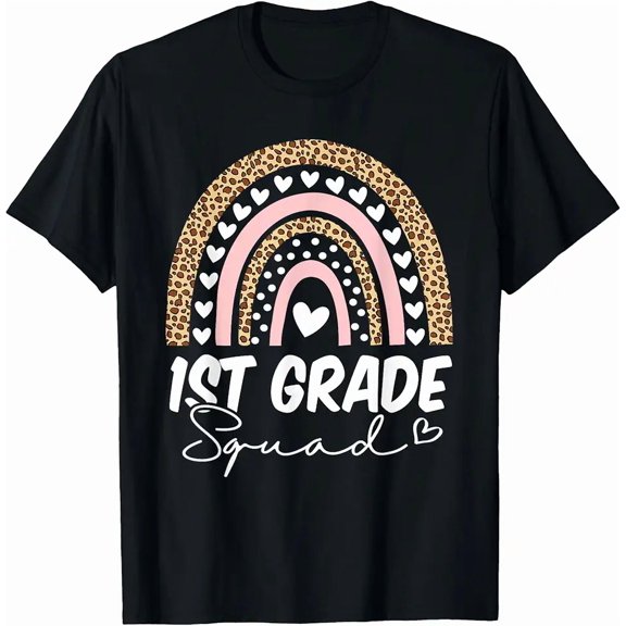 Back To School 1st Grade Squad Rainbow Team First Grade T-Shirt