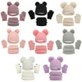 thumbnail image 3 of GYRATEDREAM Kids Winter Beanie Hat Scarf Gloves Set Knit Warm Toddler Winter Cap Neck Warmer Gaiter Set for Girls 1-6 Year, 3 of 3