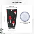 thumbnail image 4 of Balery Amanita Mushroom Pattern 20oz Insulated Car Cup with Dual Drink Lids, Stainless Steel Travel Mug with Straw & Direct Drink Mouth, Eco-Friendly and Leak-Proof-Without Straw, 4 of 8