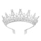 thumbnail image 4 of y Corona con peine para mujer Diadema de cristal plateado con diamantes de imitación Postizo de princesa para niñas Accesorios para el cabello de boda, 4 of 5