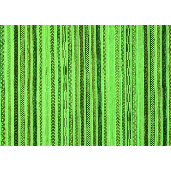 Ahgly Company Indoor Rectangle Oriental Green Modern Area Rugs, 8' x 10'