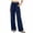 Navy, variant on Maplenight Wide Leg Pants for Women Cotton Elastic Waisted Flowy Casual Trousers with Pockets Drawstring Loose Fit Palazzo Pants for Beach