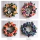thumbnail image 5 of Corona de primavera y verano para puerta, decoración de pared, flores de seda, corona floral verde hecha a mano Verde malaquita, 5 of 5
