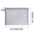 thumbnail image 2 of BGZLEU Mesh Zipper Pouch, Lightweight Nylon File Folders, Document Organizer Clearly Visible Mesh Zip Bag, Suitable for School Office Travel Supplies (Single-Layer Mesh), 2 of 8