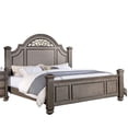 thumbnail image 2 of Gray Bed - Casual Floral Headboard - Bedroom Space - Easy to Install, 2 of 2