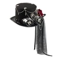 thumbnail image 2 of Yvsxxv 1Pc Black Steampunk Flower Chain Goggles Top Hat for Adults Party Events, 2 of 7