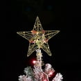 thumbnail image 4 of Christmas Tree Topper Star with Lights Iron Five Pointed Star Tree Top Decoration for Xmas Tree Easy Clip On Installation(Multicolor), 4 of 6