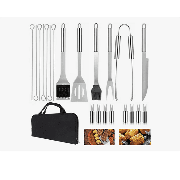 Juego 21pz Utensilios Parrilla Asador Inox Accesorios Cocina