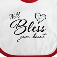 thumbnail image 4 of Inktastic Well Bless Your Heart with Calico Print Boys or Girls Baby Bib, 4 of 4